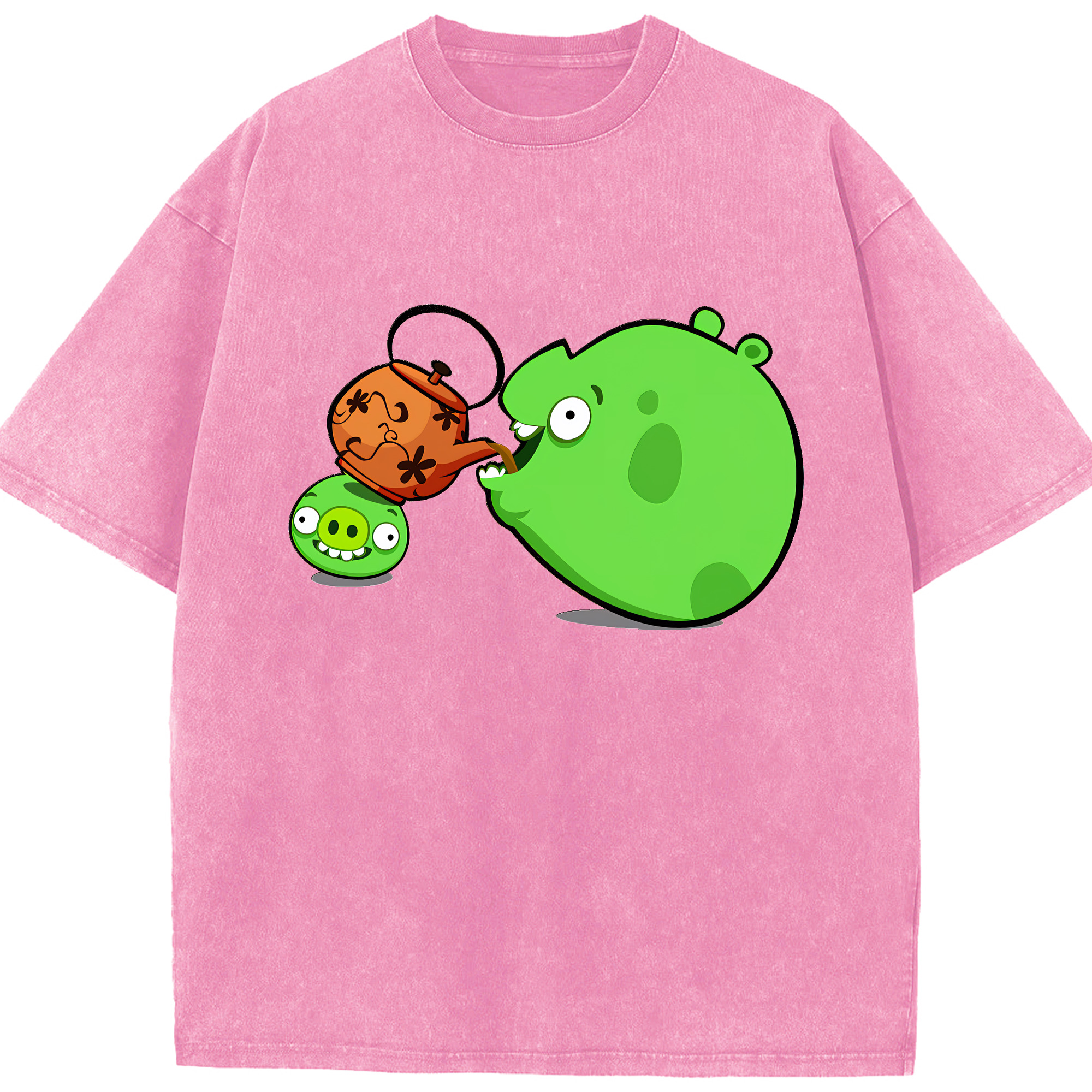 （画像用） Angry Birds アングリーバード 綿100% ヴィンテージ風 半袖Tシャツ（フロントプリント）